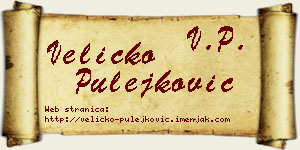 Veličko Pulejković vizit kartica